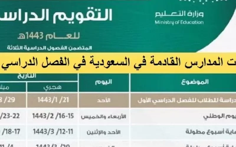 إجازة جديدة للمدارس في الـسعودية لمدة 4 أيام