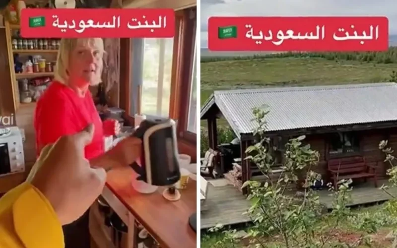 شاهد: سعودية تقنع شاب ايسلندي بالاسلام ثم تتزوجه لتعيش معه في كوخ متواضع من الخشب