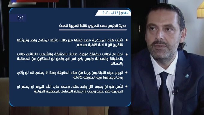 الحريري يؤكد مسؤولية حزب الله في تنفيذ اغتيال والده .. ويكشف عن السبب الحقيقي لارتكاب الجريمة – فيديو