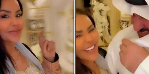 شاهد بالفيديو.. الفنانة أحلام تظهر بشكل غير مسبوق مع زوجها اثناء ممارسة هذا الفعل امام الكاميراء مباشر.. والجمهور في صدمة