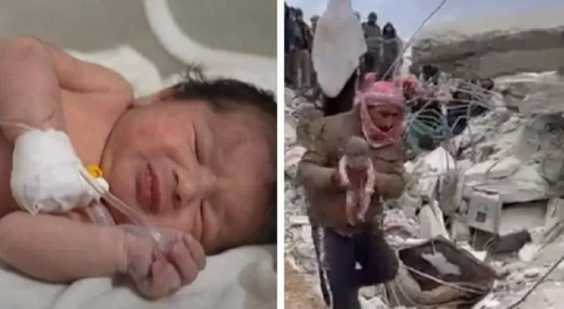 شاهد: أحدث ظهور للطفلة التي ولدت بعد وفاة والدتها تحت أنقاض منزلهم جراء الزلزال المدمر في سوريا