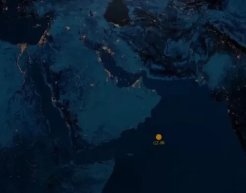 شاهد موقع يسمح بمراقبة حركة سير الصاروخ الصيني الخارج عن السيطرة