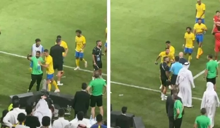 شاهد: تصرف غير أخلاقي من رونالدو بحق أحد لاعبي شباب الأهلي