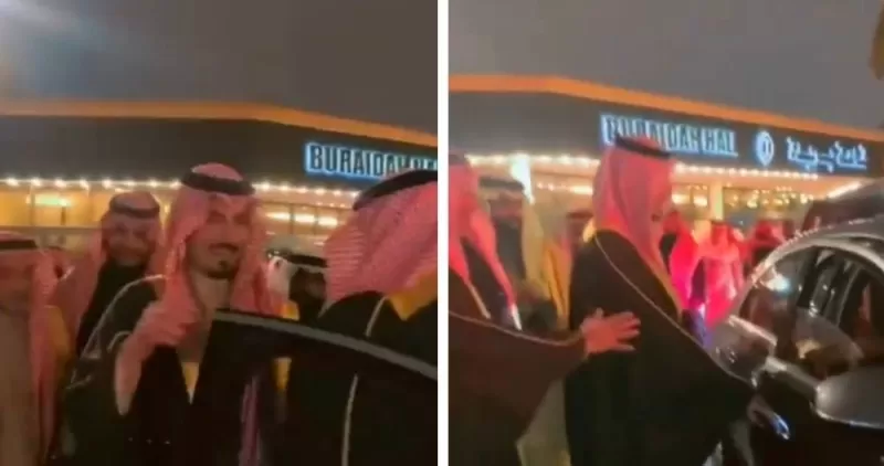بالفيديو.. صدمة الأمير مشعل بن سلطان بعد فتح سيارة بالخطا وشاهد من فيها