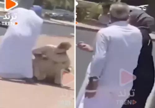 فيديو صادم من الكويت لكويتي يعتدي بالضرب في نهار رمضان على وافد مُسن