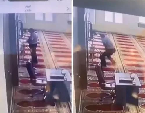 شاهد فيديو ملةفاة مؤذن وهو يرفع الأذان داخل المسجد في هذه الدولة العربية