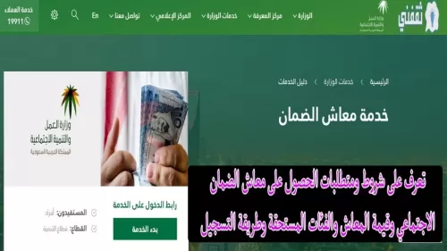 شروط التقديم فى معاش الضمان الاجتماعي والحصول على مساعدات مالية