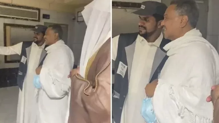 شاهد شكل محمد عبده كيف تغير بملابس الاحرام وظهر على جسمه اثار السن