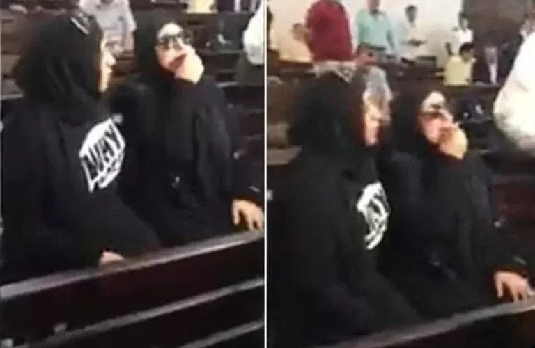 شاهد ما فعلته والدة الطالبة نييرة في أول جلسة للمحاكمة