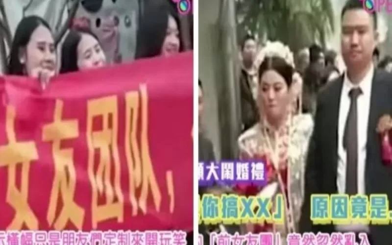 عشيقات شاب يفسدن حفل زفافه بطريقة لا تخطر على بال الشياطين ..