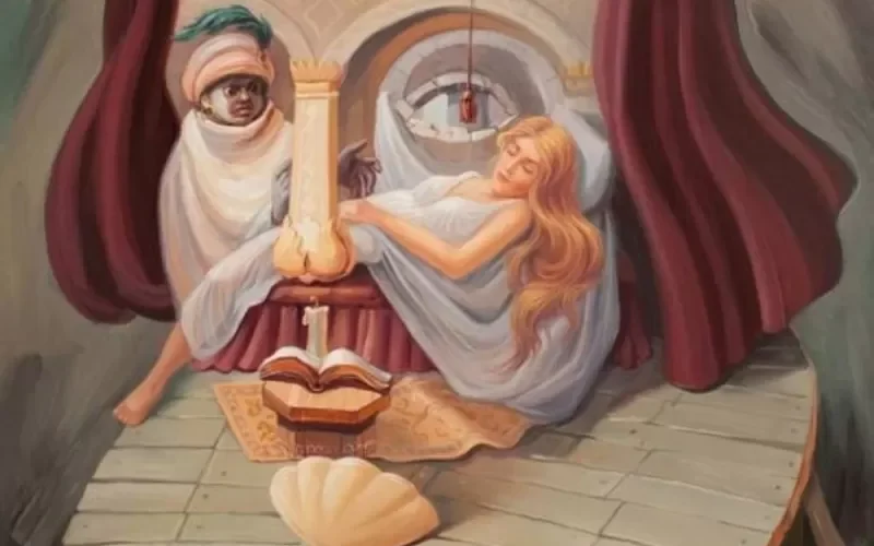 هل ترى وجه ويليام شكسبير أم رجل يرتدي عمامة أم امرأة مستلقية على السرير أم وردة؟: صورة للوهلة الأولى تكشف أسراراً عن شخصيتك !!