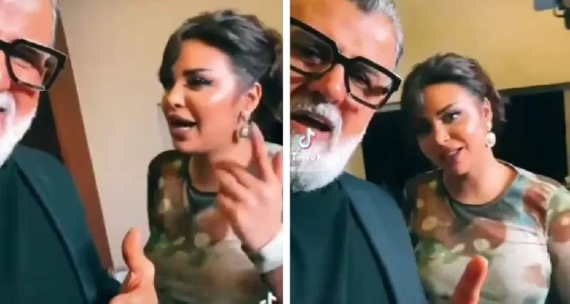 بالفيديو ..رده فعل رهف القحطاني بعد تقبيل يدها من الاعلامي علي عجمي