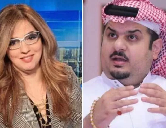 شاهد..امير سعودي يمسح البلاط بمذيعة لبنانية شهيرة تطاولت على المملكة.