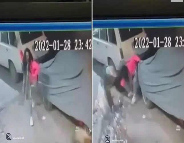 حاول التحرش بفتاة في مصر فأخذت منه اعز ما يملك والفيديو يظهر التفاصيل