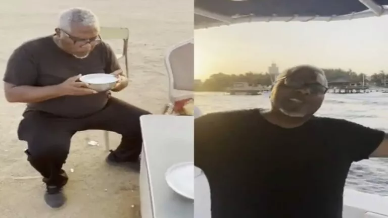 شاهد بالفيديو تعابير وجه سائح أمريكي تذوق حليب الابل لأول مرة في جدة