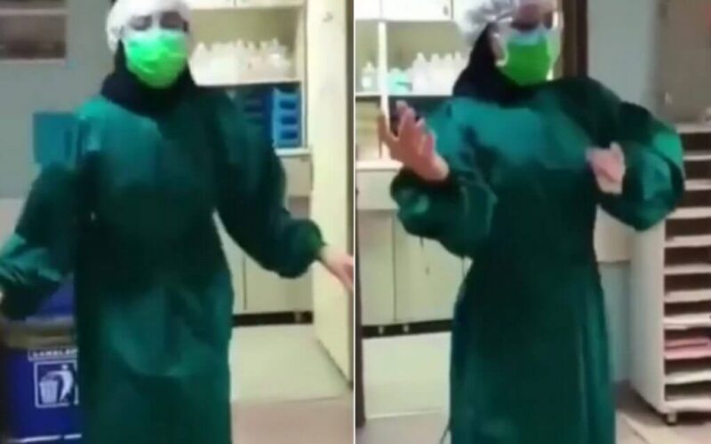 شاهد: وصلة رقص لممرضة إيرانية داخل الحجر الصحي للمصابين بكورونا