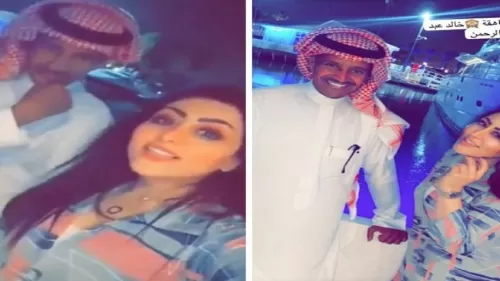 بالفيديو وامام الجميع ودون خجل: منال العيسى تتحرش بالفنان السعودي خالد عبدالرحمن وما طلبته منه صدم الجمهور