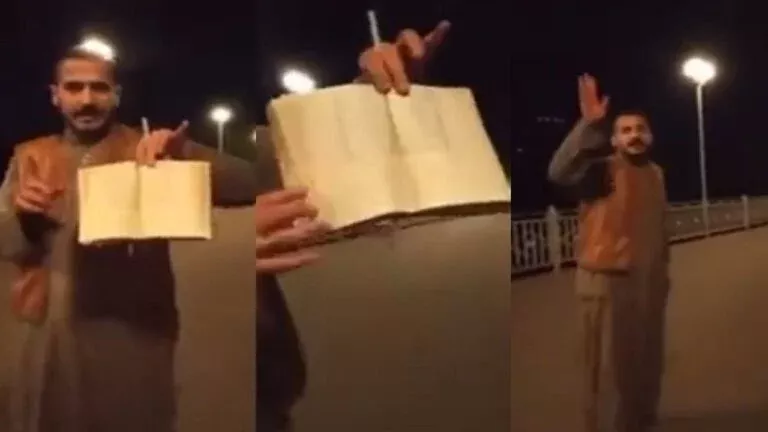 بالفيديو: مصري يسكب الخمر على القرآن الكريم في روسيا وهذا ما لم يفعله بوتين