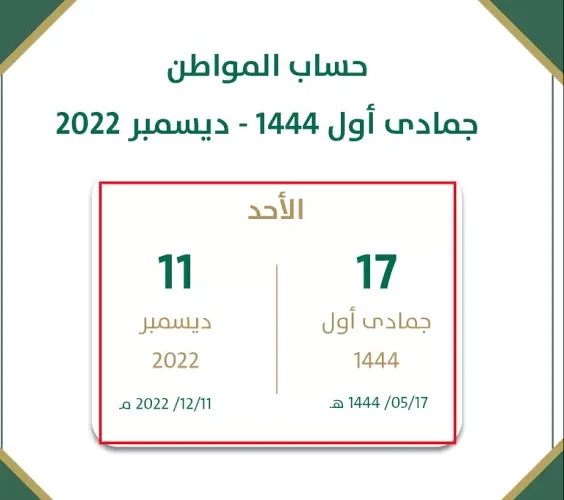 كم يوم بقي على صرف الدفعة 61 من حسـاب المواطن ؟