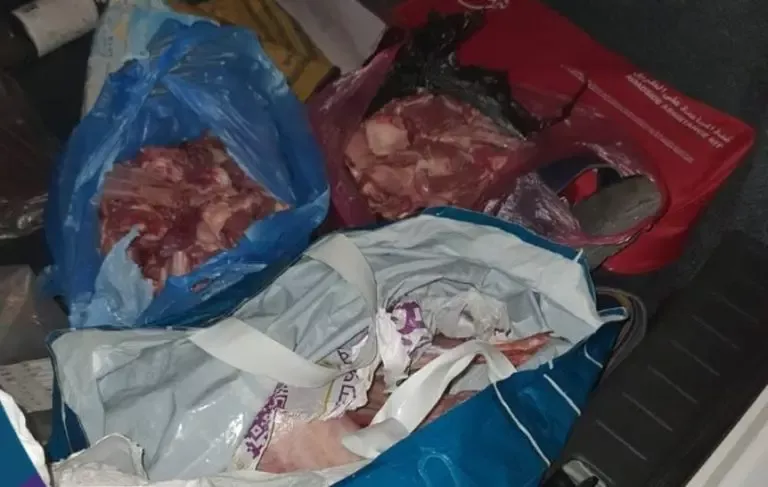 بالفيديو:  أغرب عملية لتهريب لحوم الاضاحي في جدة