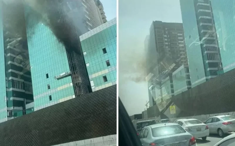 فيديو.. جديد للحريق الكبير الذي التهم فرع مستشفى الحبيب الجديد على طريق الملك فهد في الرياض