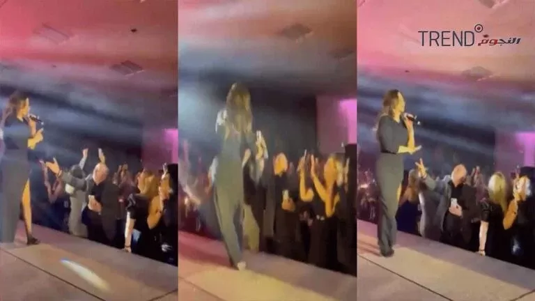 شاهد رد فعل إليسا عندما حاول معجب لمسها في منطقة حساسة اثناء حفل لها