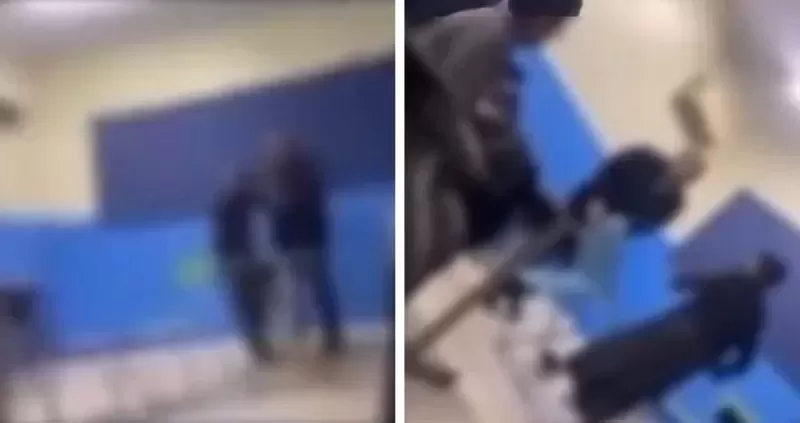 الفيديو الكامل لاعتداء المعلم على الطالب بالضرب داخل الفصل بـمدرسة بحفر الباطن