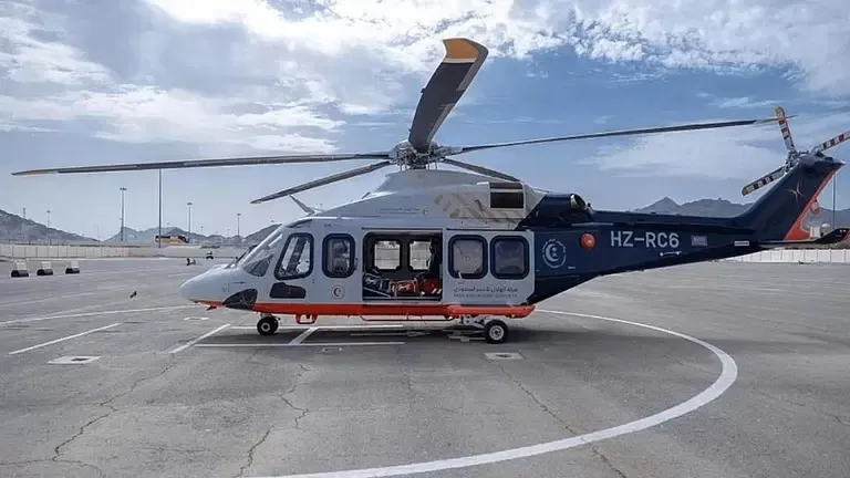 نقل مواطن سعودي عبر الإسعاف الجوي بعد تعرضه لحادث خطير