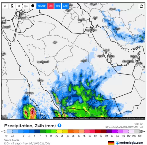 هذه هي الأيام التي ستشهد اعلى درجات الحرارة في السعودية