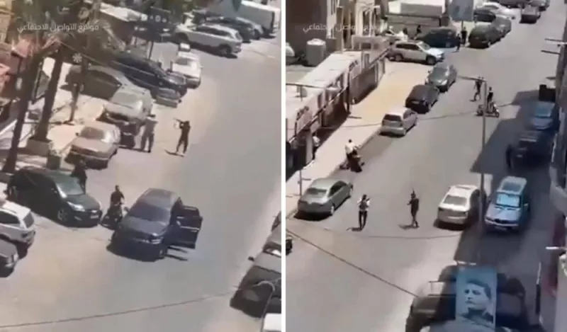 الفيديو..  الكامل لحرب شوارع حقيقية في بيروت من بيت لبيت بسبب لعب القمار