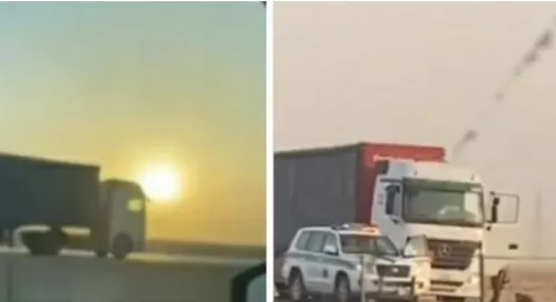 شاهد: مطاردة عنيفة بين الشرطة السعودية وسائق شاحنة وهكذا كانت النهاية