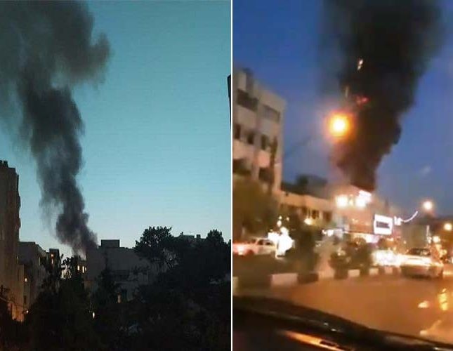 شاهد .. لحظة وقوع انفجار في شمال العاصمة الإيرانية طهران وتصاعد دخان كثيف