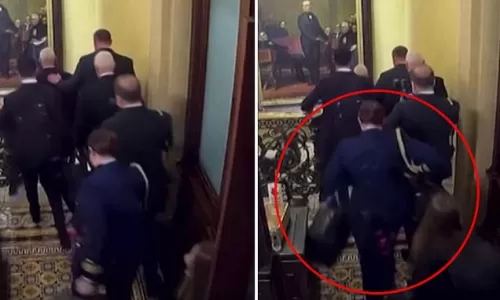 فيديو كارثي.. الحقيبة النووية كانت قريبة من أيدي مقتحمي الكونجرس