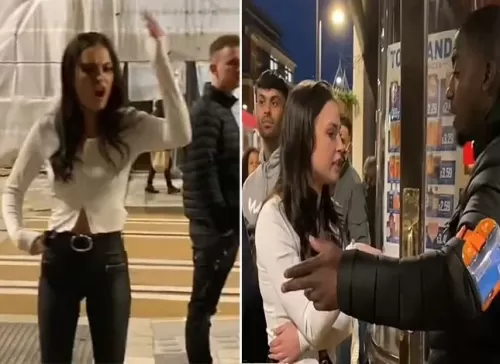 فيديو صادم لفتاة سعودية تقوم بأبشع انواع العنصرية