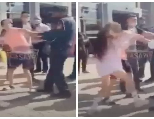 فتاتين في المملكة تعتديان بطريقة مروعة على رجل شرطة والسبب صادم .. فيديو