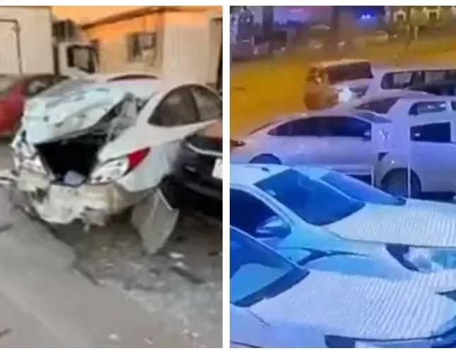 شاهد ما فعله مفحط في الرياض فقد السيطرة وتسبب في كارثة بحي سكني راقي