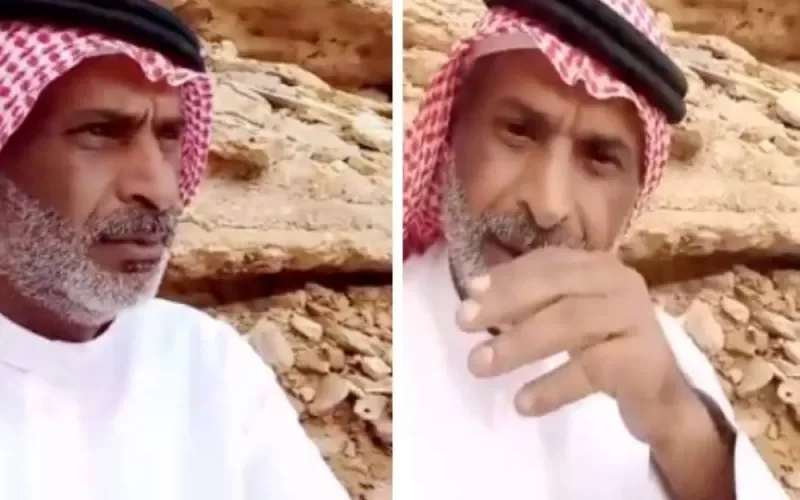 بالفيديو: رجل مسن يشتكي أولاده  في صحراء الرياض