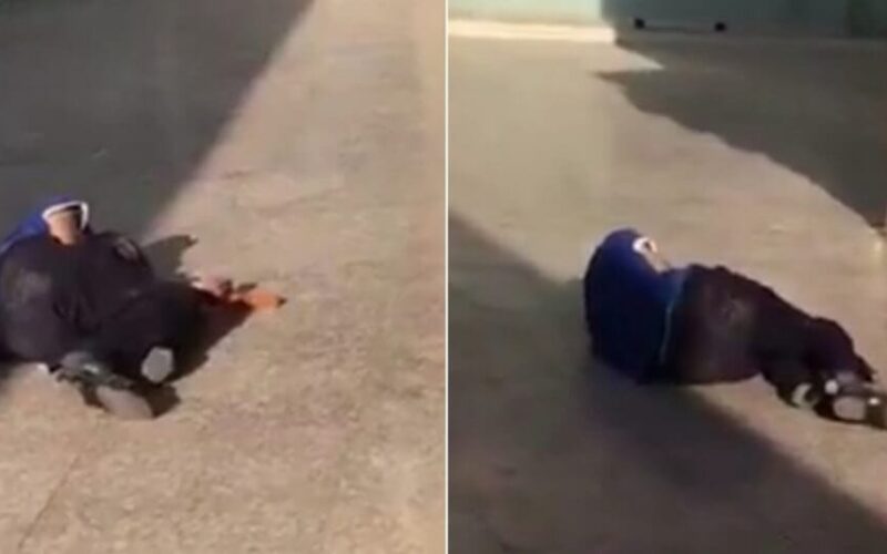زمن الكورونا.. شاهد: ردة فعل أشخاص تجاه مريض سكر ملقى على الأرض في الكويت