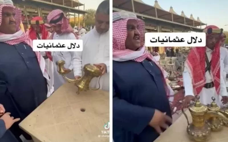 بالفيديو :اسعار خيالية على “دلال عثمانية” في سوق حراج الزل بالرياض