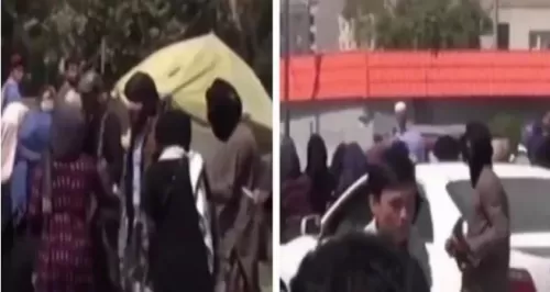 فيدو صادم لما فعله عناصر طالبان بالنساء في شوارع كابل