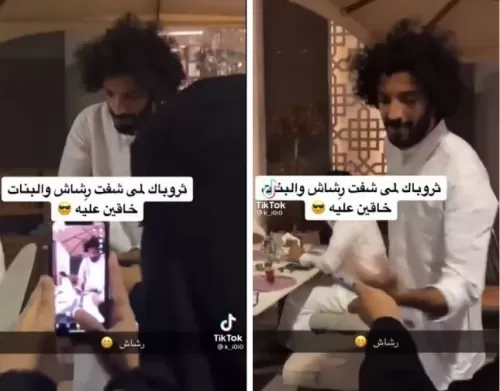 شاهد..ردة فعل فتيات قابلن بطل مسلسل رشاش في مجمع يووك بالرياض