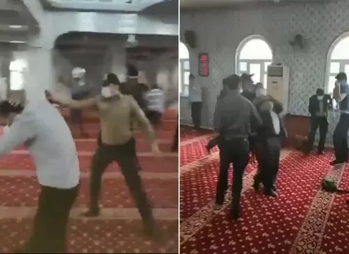 فيديو صادم للشرطة وهي تقتحم مسجد وتسحل المصلين والمعتكفين في الشوارع في هذه الدولة المسلمة