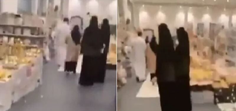 بالفيديو: سيدة في السعودية تتعمد نشر فيروس “كورونا” في احد اكبر المولات عن طريق البصق في هذه الاماكن