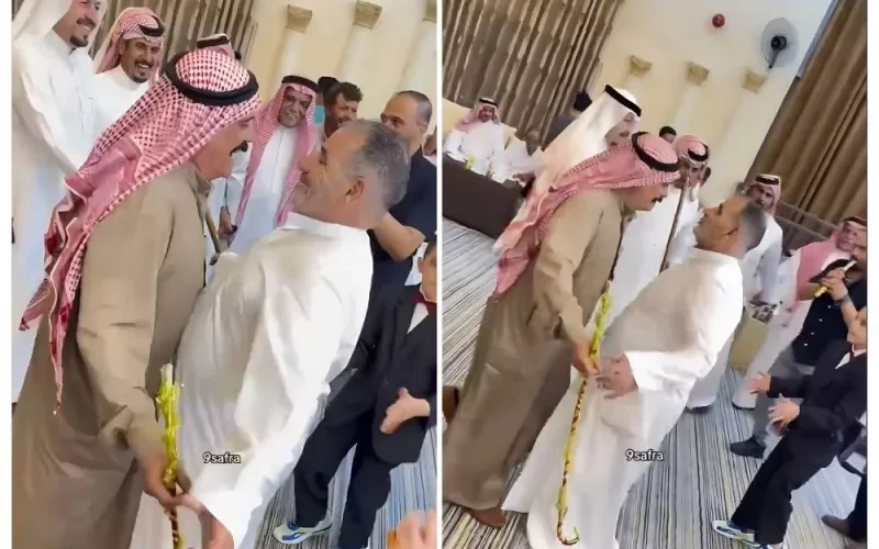 فيديو مقزز لهز الصدور بين رجلين على الدبكة يشعل المملكة