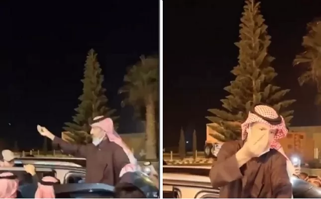 شاهد: تدافع الجمهور للتصوير مع الفنان “خالد عبد الرحمن” بعد حفلته بـ “أبها”