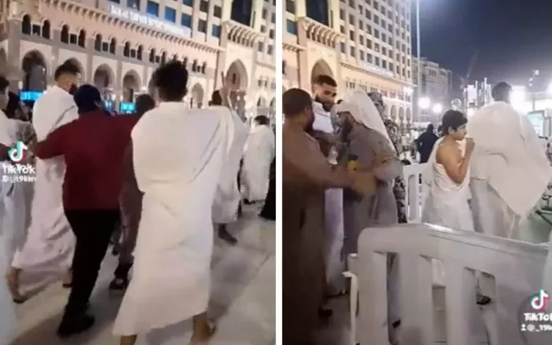شاهد: موقف محرج لكريم بنزيما في المسجد الحرام اثناء اداءه العمرة