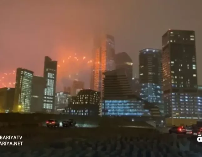 شاهد فيديو جديد من الرياض لاحتفالات مذهلة بليلة رأس السنة