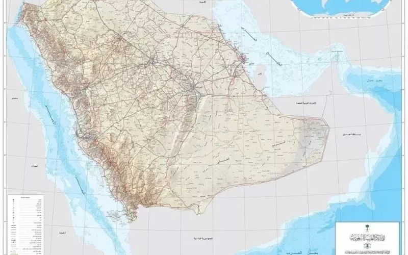 شاهد الحدود الرسمية السعودية الجديدة وصور خرائط المملكة في الجنوب والشمال والشرق