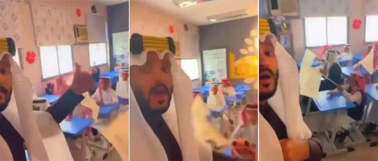 شاهد أغنية لمعلم سعودي مع طلابه لطلال مداح تهز مواقع التواصل في المملكة