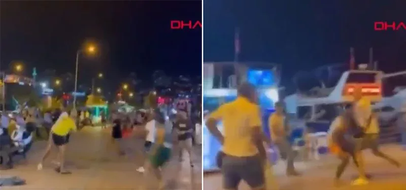 بالفيديو: سائح هولندي ينكل بخمسة اتراك حاولو الاعتداء عليه وضربه بالعصي
